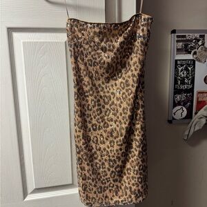 Blue Blush Tan Brown Slip Pencil Skirt Night Out